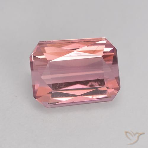 1.34ct Natural Rosa choque claro Turmalina, Corte Esmeralda, VVS-VS