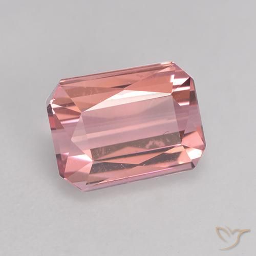 Turmalina Rosa choque claro Natural 1.34ct, Corte Octógono / Esmeralda, VVS-VS