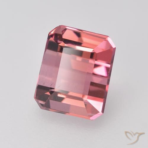 1.63ct Natural Luz rosa Turmalina, Corte Esmeralda, VVS-VS