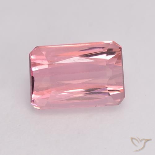1.27ct Natural Chiclete rosa claro Turmalina, Corte Esmeralda, VVS-VS