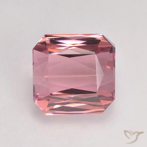1.43ct Natural Chiclete rosa claro Turmalina, Corte Esmeralda, VVS-VS