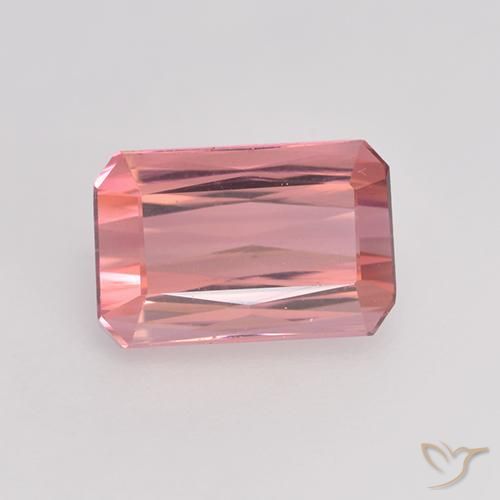 1.54ct Natural Tom Rosa Chiclete Turmalina, Corte Esmeralda, VVS-VS
