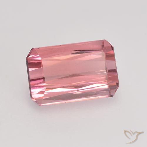 Turmalina Tom Rosa Chiclete Natural 1.54ct, Corte Octógono / Esmeralda, VVS-VS