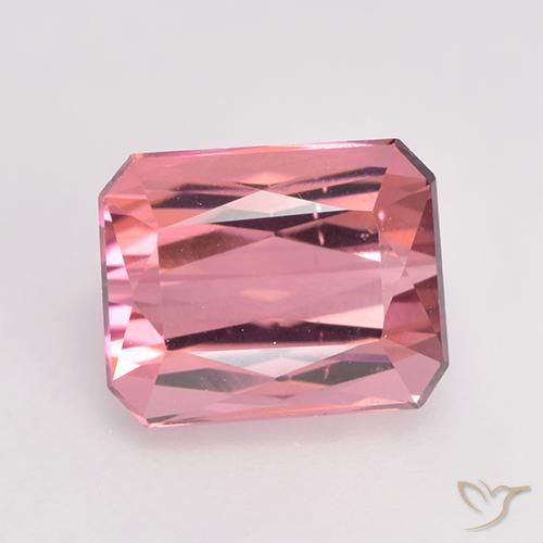 1.90ct Natural Chiclete rosa claro Turmalina, Corte Esmeralda, VS