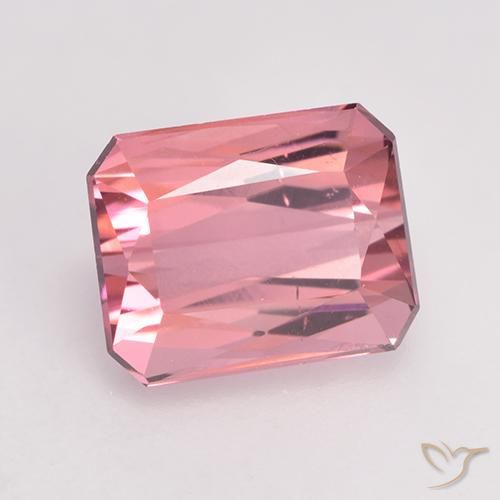 Turmalina Chiclete rosa claro Natural 1.90ct, Corte Octógono / Esmeralda, VS
