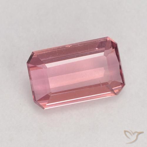 Turmalina Chiclete rosa claro Natural 1.01ct, Corte Octógono / Esmeralda, VS
