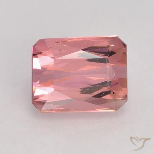 1.61ct Natural Laranja Rosa Turmalina, Corte Esmeralda, VVS-VS