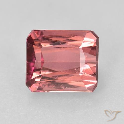 1.21ct Natural Rosa escuro Turmalina, Corte Esmeralda, VS
