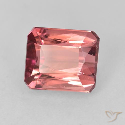 Turmalina Rosa escuro Natural 1.21ct, Corte Octógono / Esmeralda, VS