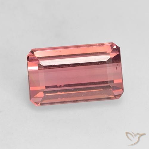 3.30ct Natural Rosa escuro Turmalina, Corte Esmeralda, VS