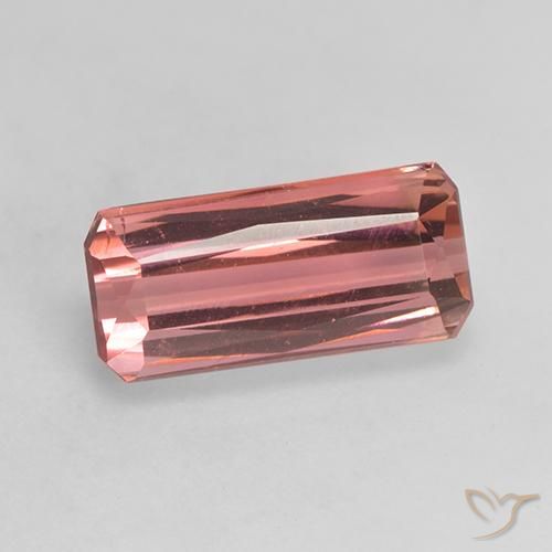3.51ct Natural rosa médio Turmalina, Corte Esmeralda, VS