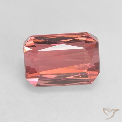 3.49ct Natural Rosa escuro Turmalina, Corte Esmeralda, VS