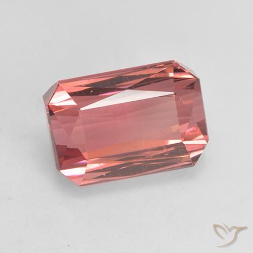 Turmalina Rosa escuro Natural 3.49ct, Corte Octógono / Esmeralda, VS