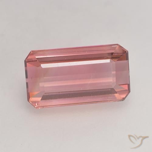 2.83ct Natural Laranja Rosa Turmalina, Corte Esmeralda, VVS-VS