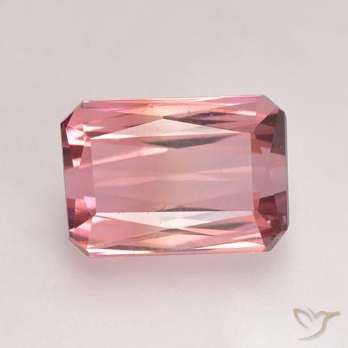 2.49ct Natural rosa médio Turmalina, Corte Esmeralda, VVS-VS