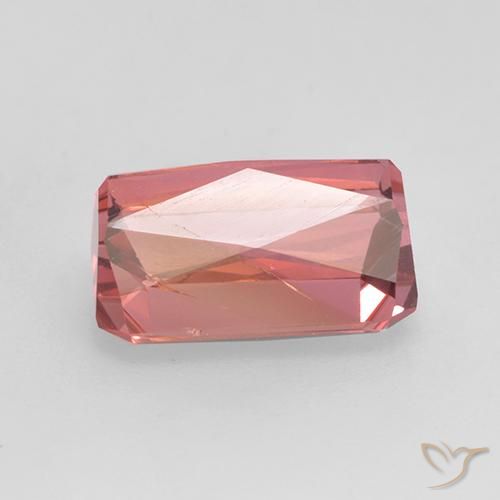 Turmalina rosa avermelhado Natural 2.45ct, Corte Octógono / Esmeralda, SI