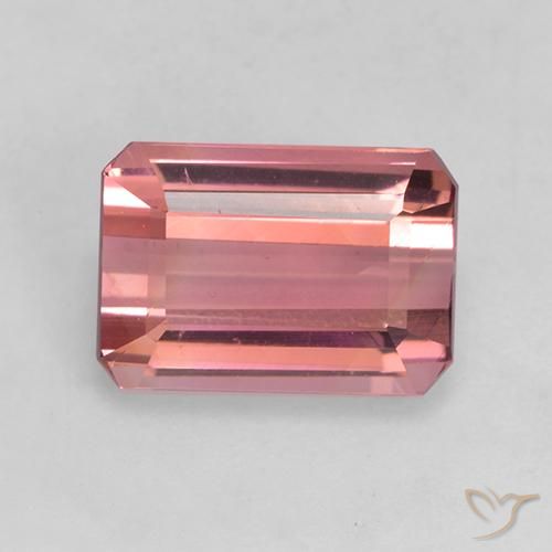 2.49ct Natural Rosa Laranja Profundo Turmalina, Corte Esmeralda, VVS-VS