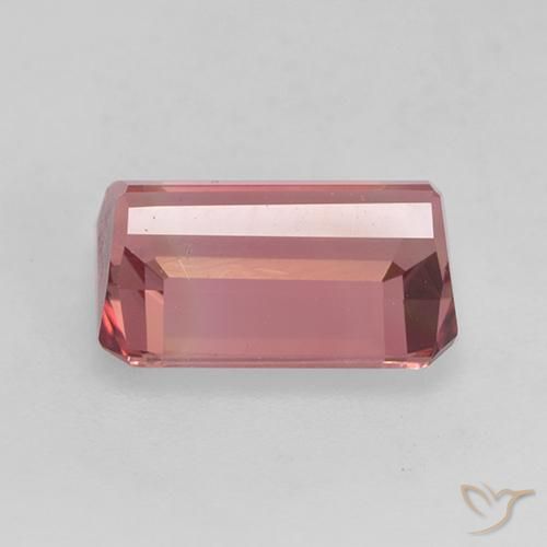 Turmalina Rosa Laranja Profundo Natural 2.49ct, Corte Octógono / Esmeralda, VVS-VS