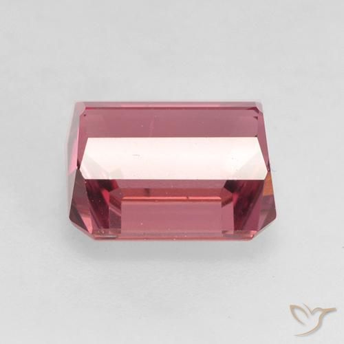 Turmalina rosa avermelhado Natural 2.43ct, Corte Octógono / Esmeralda, SI