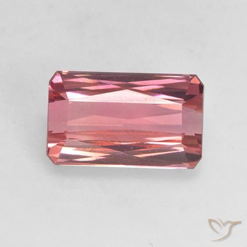 2.42ct Natural Rosa escuro Turmalina, Corte Esmeralda, VVS-VS