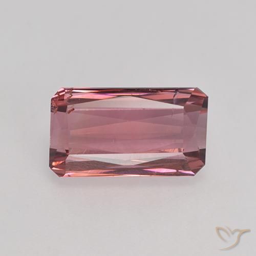 3.20ct Natural Rosa escuro Turmalina, Corte Esmeralda, VS-SI