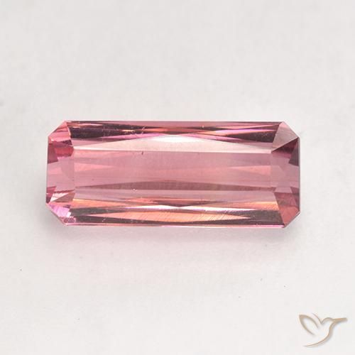 3.08ct Natural rosa médio Turmalina, Corte Esmeralda, VS