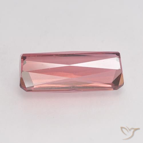 Turmalina Laranja Rosa Natural 3.39ct, Corte Octógono / Esmeralda, VVS-VS