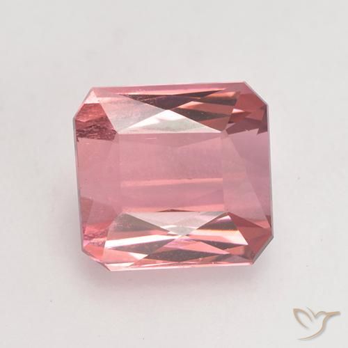 3.10ct Natural rosa médio Turmalina, Corte Esmeralda, VS