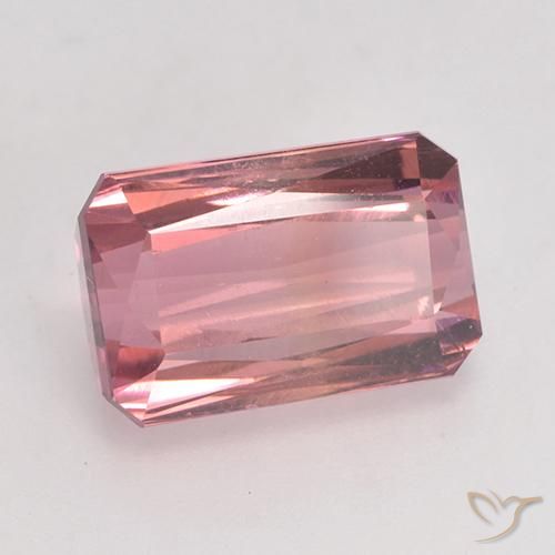 Turmalina Roxo Real Natural 3.73ct, Corte Octógono / Esmeralda, VS
