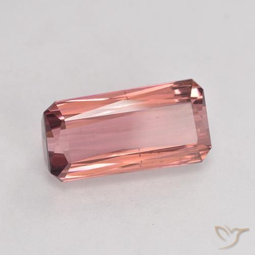 Turmalina Laranja Rosa Natural 3.47ct, Corte Octógono / Esmeralda, SI