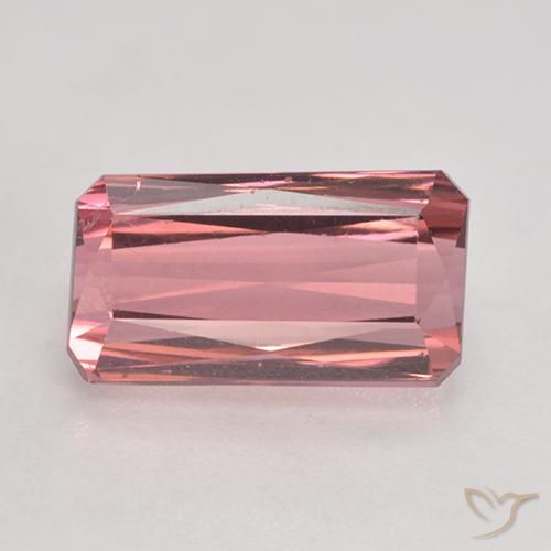3.59ct Natural Rosa Intenso Turmalina, Corte Esmeralda, VS-SI