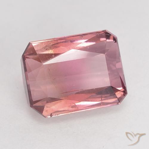 Turmalina rosa médio Natural 3.36ct, Corte Octógono / Esmeralda, SI