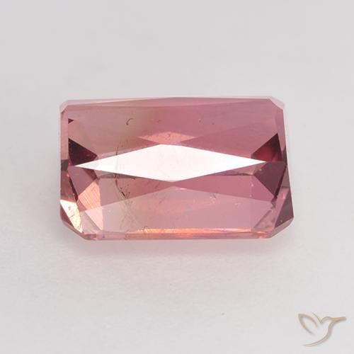 Turmalina rosa médio Natural 3.36ct, Corte Octógono / Esmeralda, SI