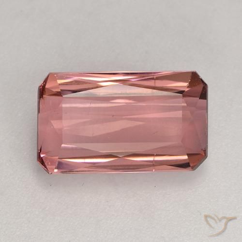 3.01ct Natural rosa médio Turmalina, Corte Esmeralda, VS