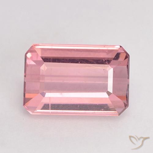 1.85ct Natural Chiclete rosa claro Turmalina, Corte Esmeralda, VVS-VS