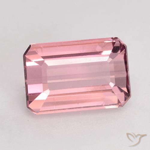 Turmalina Chiclete rosa claro Natural 1.85ct, Corte Octógono / Esmeralda, VVS-VS