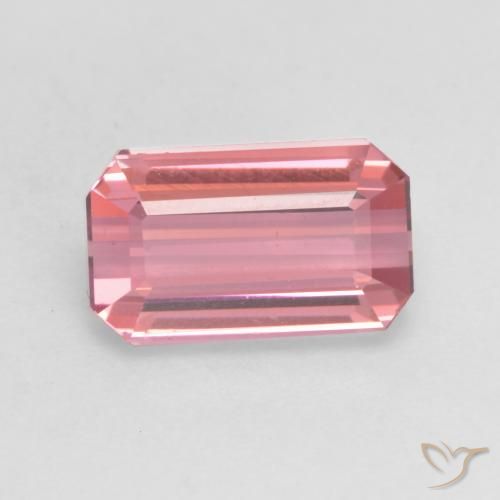 2.11ct Natural Rosa chiclete Turmalina, Corte Esmeralda, VVS-VS