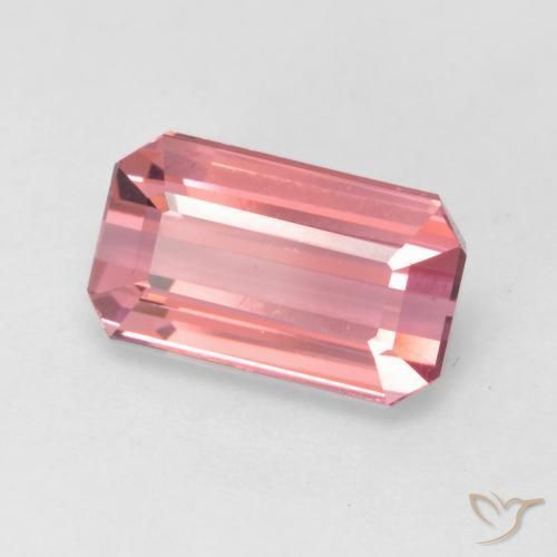 Turmalina Rosa chiclete Natural 2.11ct, Corte Octógono / Esmeralda, VVS-VS