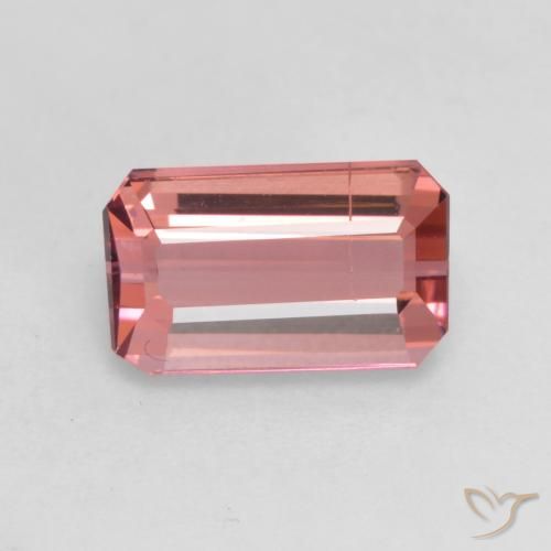 2.00ct Natural Jacarandá Rosa Turmalina, Corte Esmeralda, SI