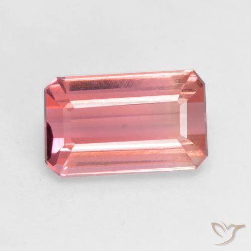 2.37ct Natural rosa médio Turmalina, Corte Esmeralda, VS