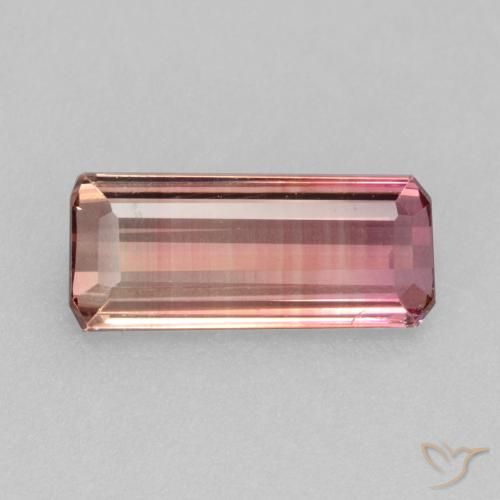 1.49ct Natural Laranja Rosa Turmalina, Corte Esmeralda, VS