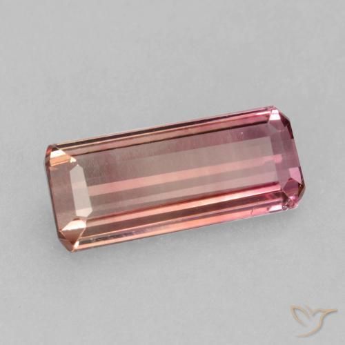 Turmalina Laranja Rosa Natural 1.49ct, Corte Octógono / Esmeralda, VS