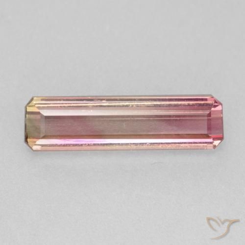 1.86ct Natural Laranja Rosa Turmalina, Corte Esmeralda, VS