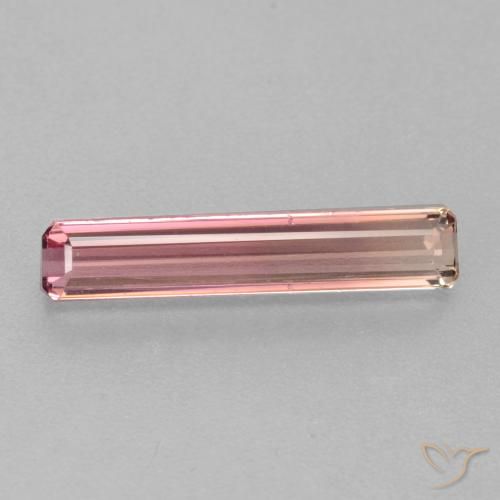 1.45ct Natural Rosa chiclete Turmalina, Corte Esmeralda, VS