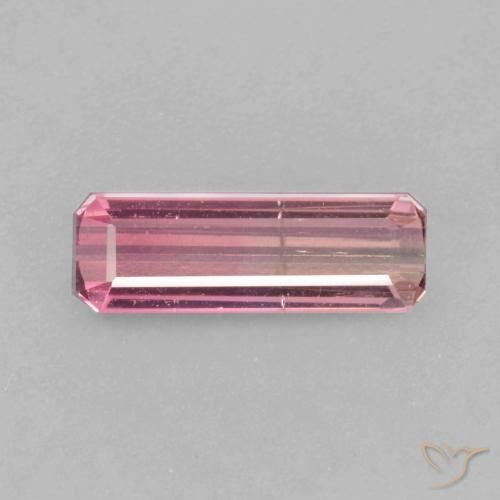 1.57ct Natural Luz rosa Turmalina, Corte Esmeralda, VS-SI
