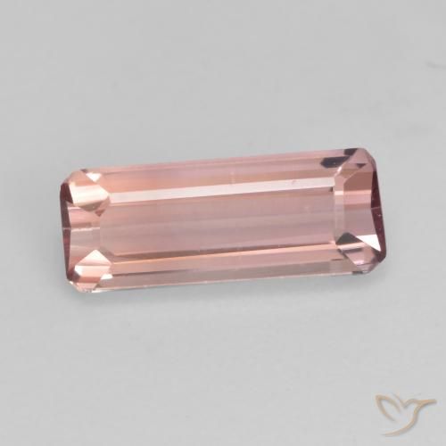 1.15ct Natural rosa médio Turmalina, Corte Esmeralda, VS