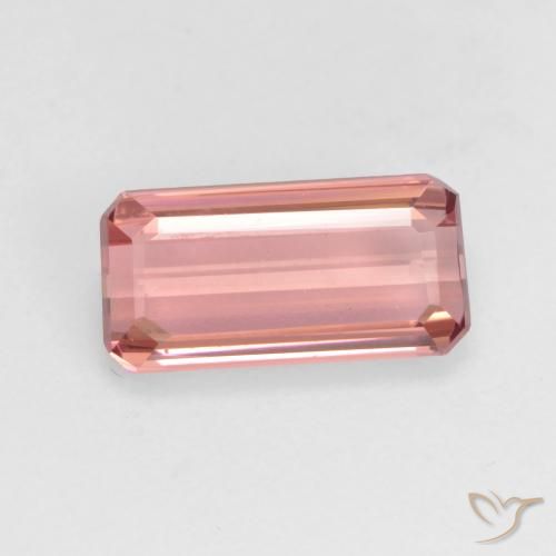 1.47ct Natural rosa médio Turmalina, Corte Esmeralda, VS