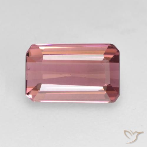 1.07ct Natural Rosa Laranja Profundo Turmalina, Corte Esmeralda, VS