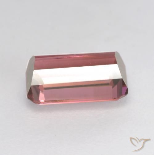 Turmalina Rosa Laranja Profundo Natural 1.07ct, Corte Octógono / Esmeralda, VS