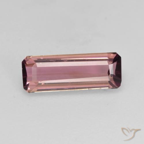 1.28ct Natural Laranja Rosa Turmalina, Corte Esmeralda, VS